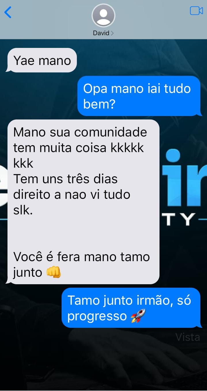 Depoimento de membro da TechMind PRO sobre a comunidade